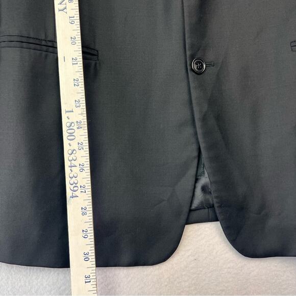 Donna Karan Blazer Womens 100% Wool Single Breasted Black Classic Blazer - Picture 3 of 12